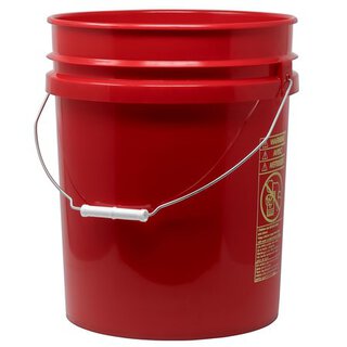 GritGuard Wash Bucket 5 Gallonen Rot